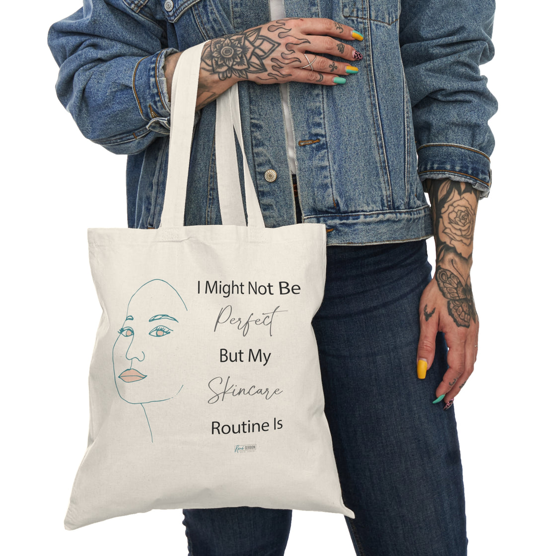 Natural Tote Bag - I May Not Be Perfect